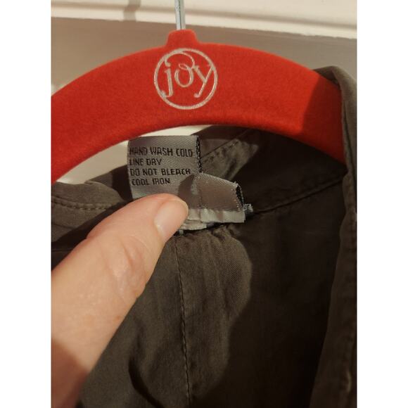 Co&Eddy Womens Silk Shirt Olive XL - Picture 3 of 5